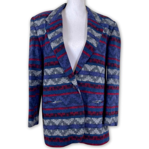 90’s Vintage Wool Western Women's Blazer by Casablanca - Picture 2 of 10